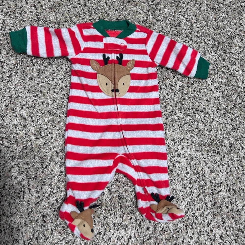 Carters fleece Christmas sleep and play footie